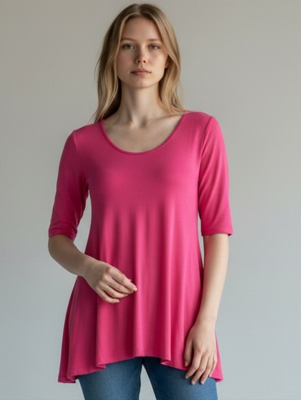 Soft Surroundings Pink Short Sleeve Tunic (XS)